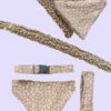 Collectie bloemen bruin wit teddy honden halsband bandana riem handgreep RAWR pets