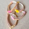 Kattenhalsband Gingham roze geel Limited Edition safety veiligheid sluiting RAWR pets handgemaakt